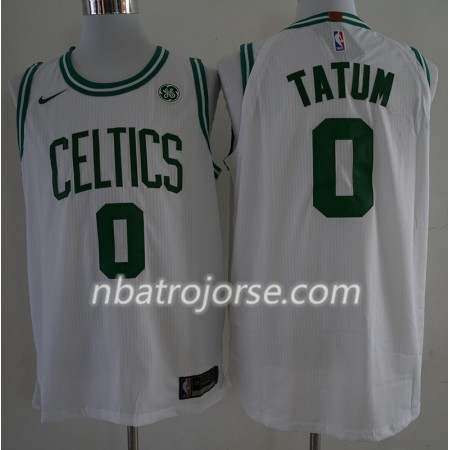 Män Boston Celtics Tröja Jayson Tatum 0 Nike 2017-18 Vit Swingman